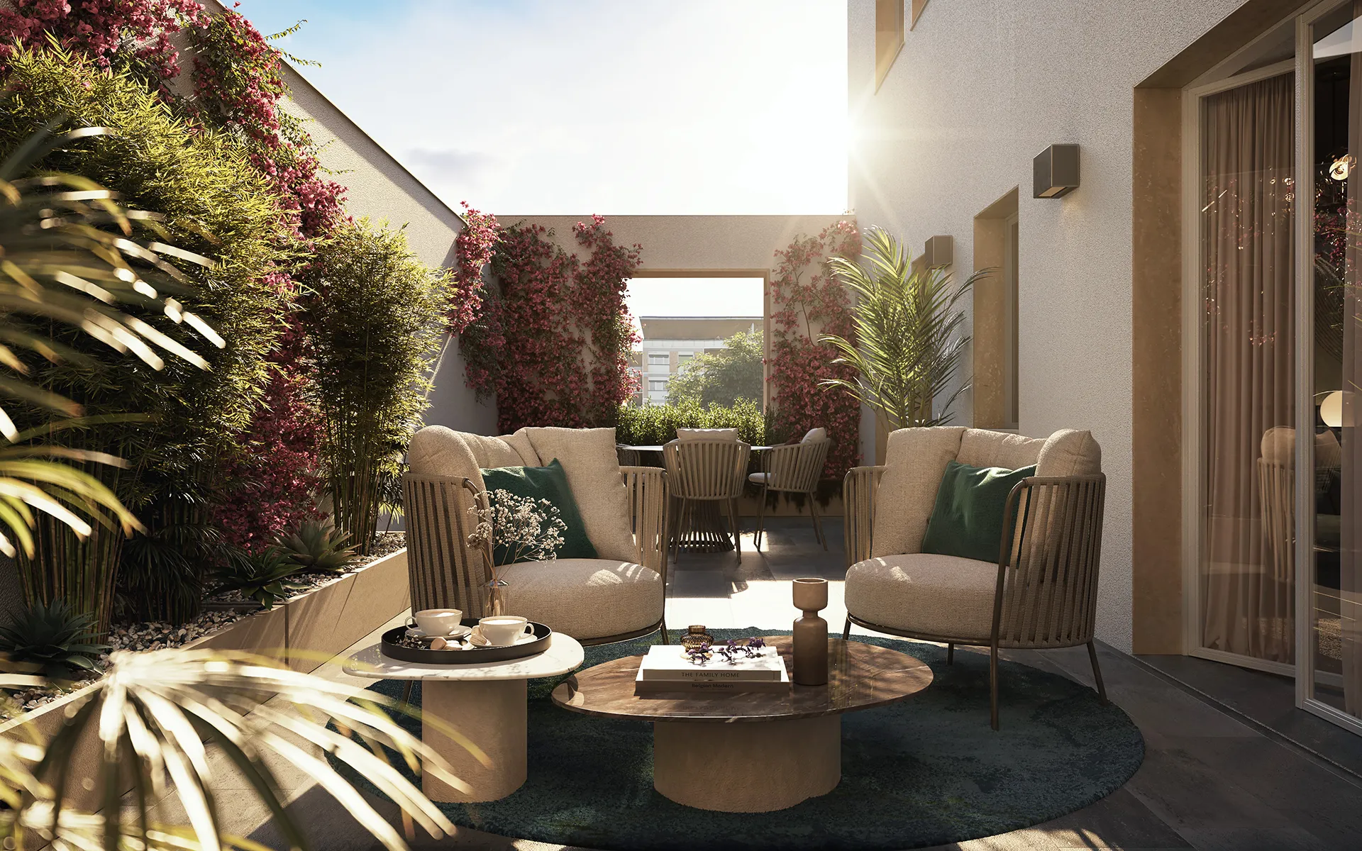 Terrazzo privato appartamento Residenze Chigi nel quartiere Trieste Roma